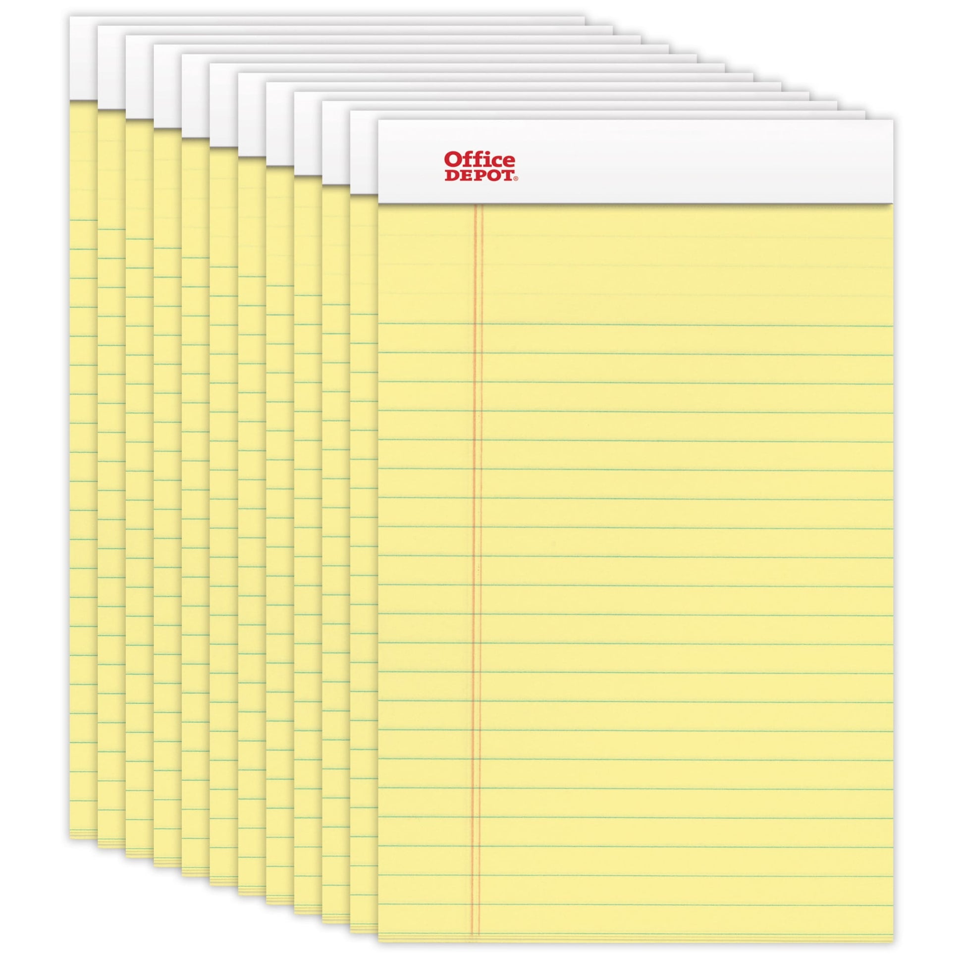 TOPS The Legal Pad Writing Pads, Jr. Legal Rule, 5 x 8, 50 Sheets, Canary, 12 Pack
