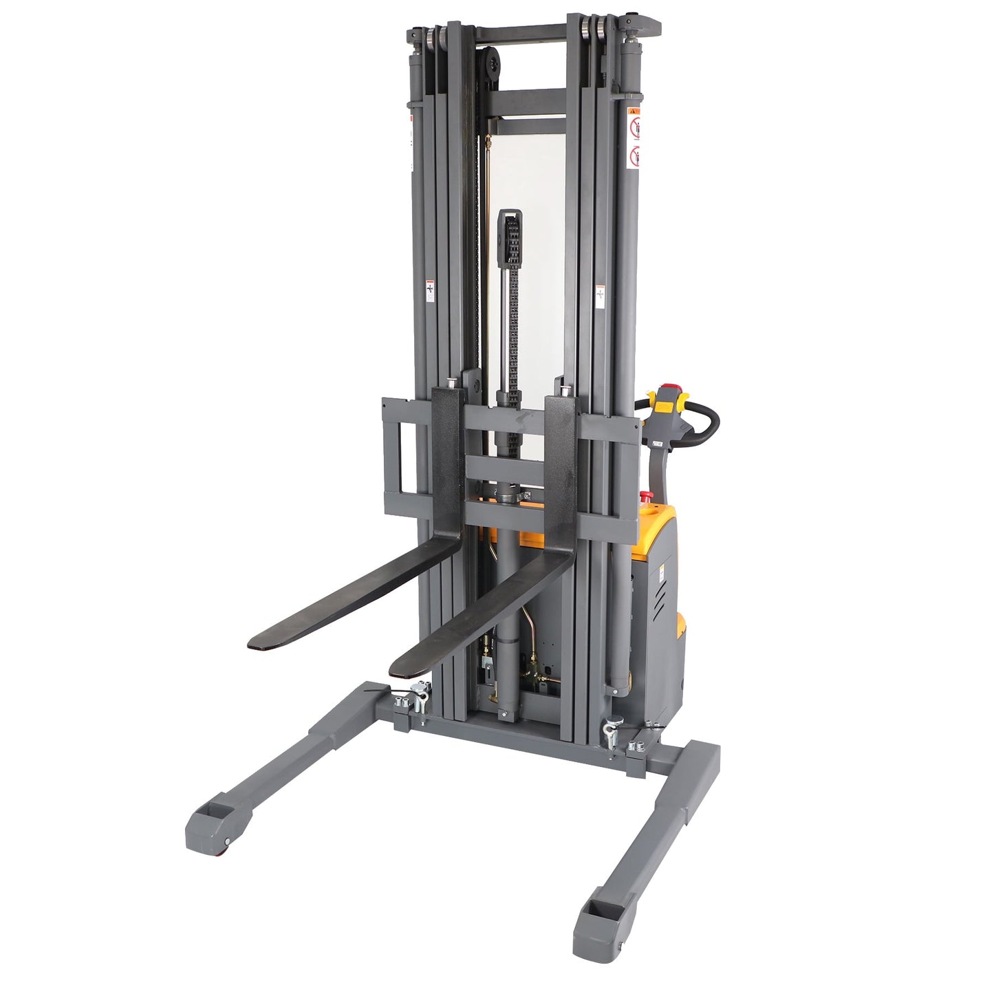APOLLOLIFT Fully Powered Electric Pallet Stacker 3300lb Walk Behind Forklift 220" High Lift