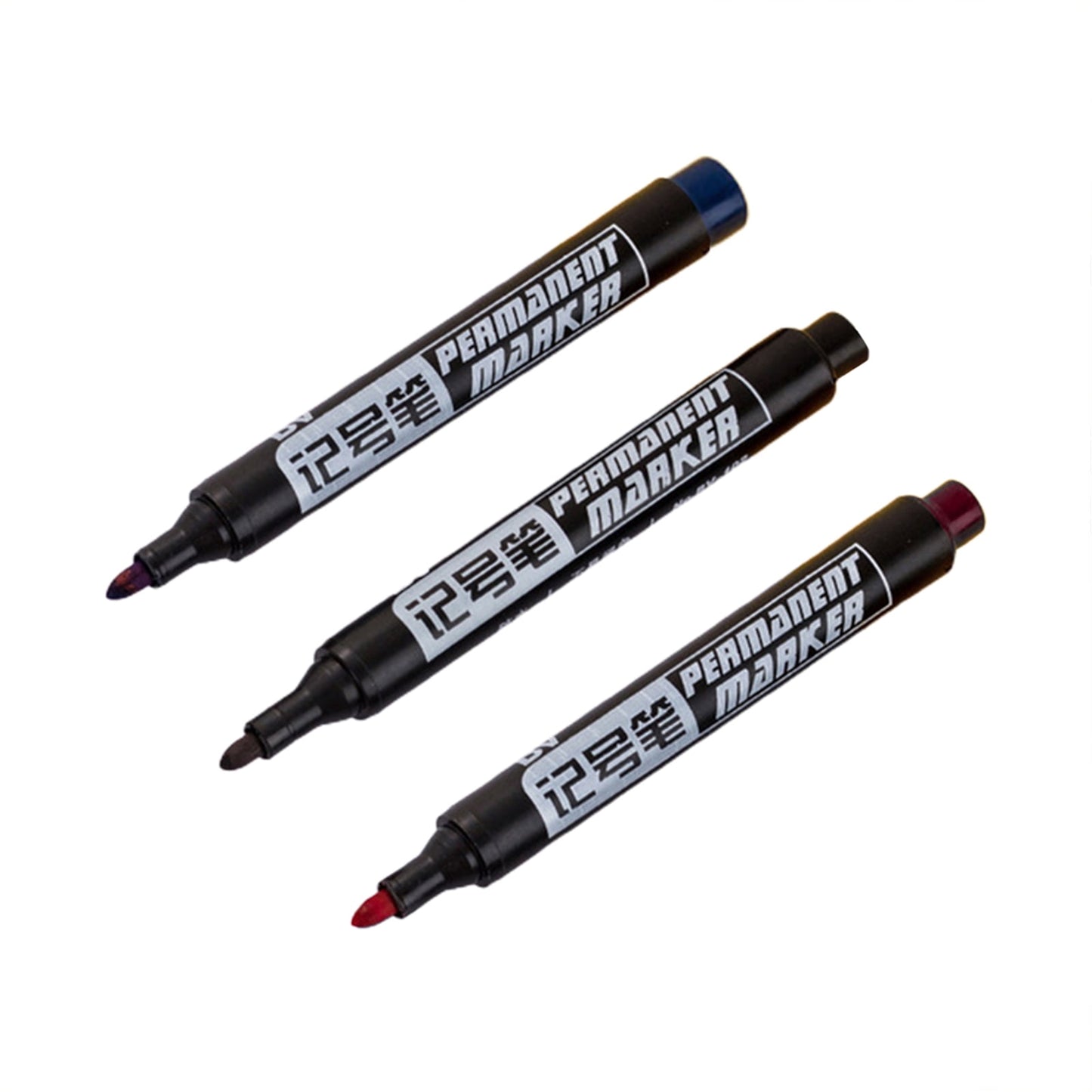 SIEYIO Permanent Marker Medium Point Black/Red/Blue Office Stationery Marking Writing Tool for Plastic Canvas Glass Mugs 10 Set