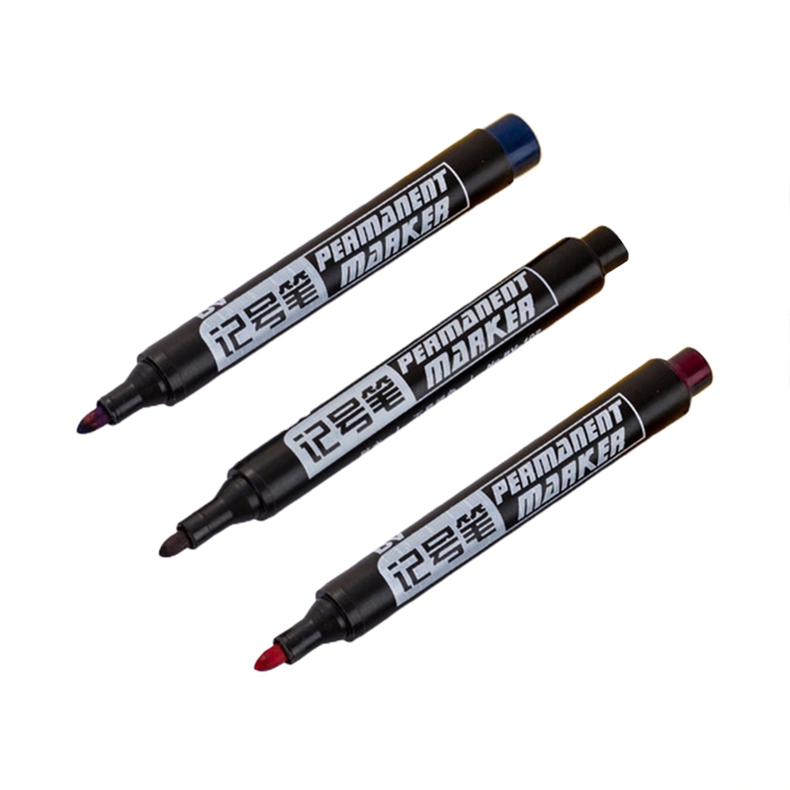 SIEYIO Permanent Marker Medium Point Black/Red/Blue Office Stationery Marking Writing Tool for Plastic Canvas Glass Mugs 10 Set