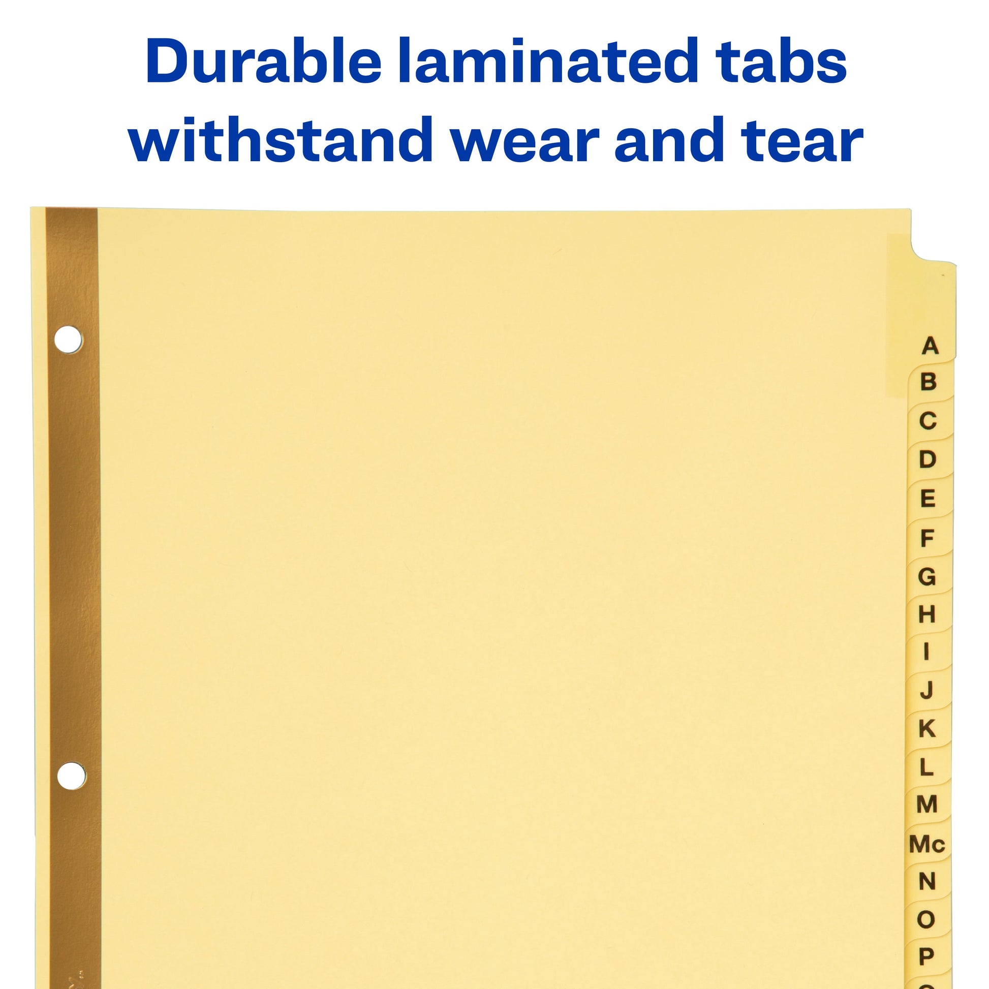 Avery® Laminated Preprinted Dividers, A-Z Tabs, 8 1/2" x 11", Set Of 25