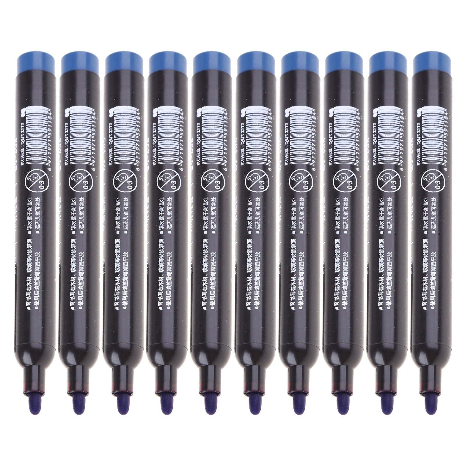 SIEYIO Permanent Marker Medium Point Black/Red/Blue Office Stationery Marking Writing Tool for Plastic Canvas Glass Mugs 10 Set
