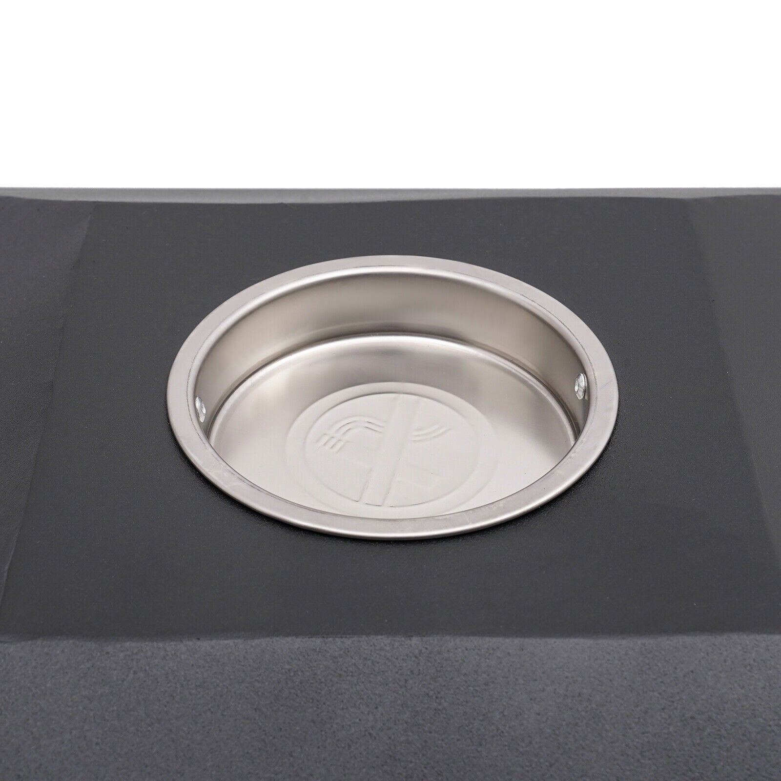 38-Gallon Outdoor Trash Can with Build-in Ashtray Industrial Waste Trash Can Waste Container Stainless Steel Industrial Durable Trash Can