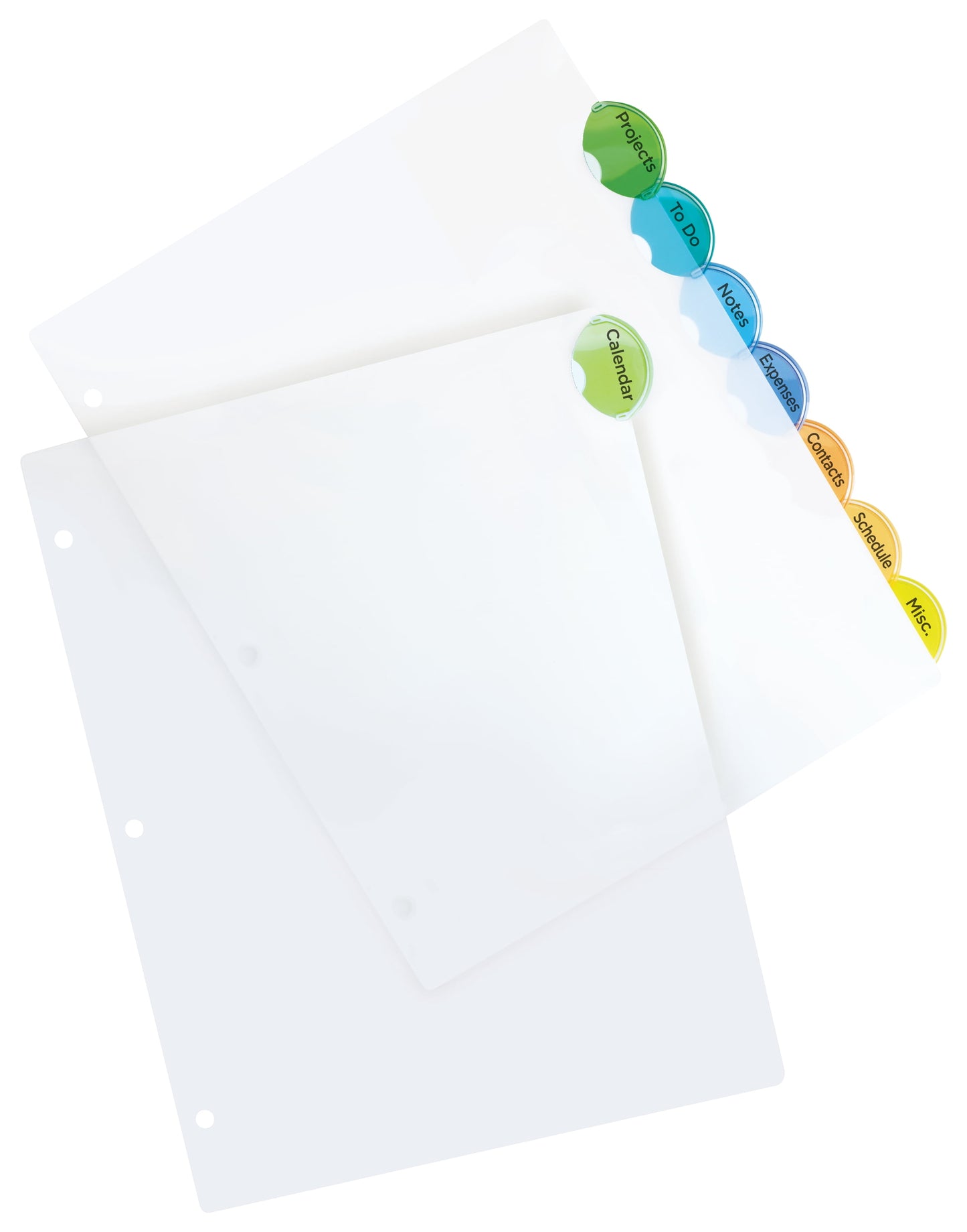 Avery Insertable Divider, Style Edge, 8-Tab, Plastic, Printable Inserts, Multicolor Tabs, 1 Set