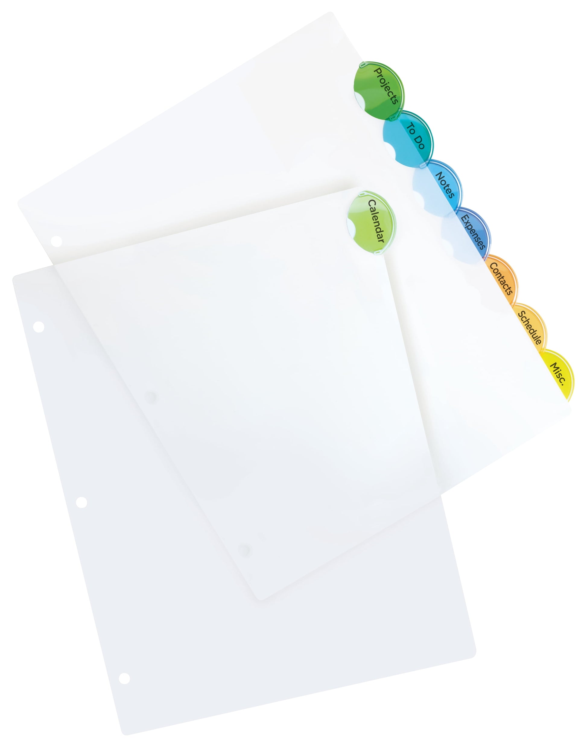 Avery Insertable Divider, Style Edge, 8-Tab, Plastic, Printable Inserts, Multicolor Tabs, 1 Set