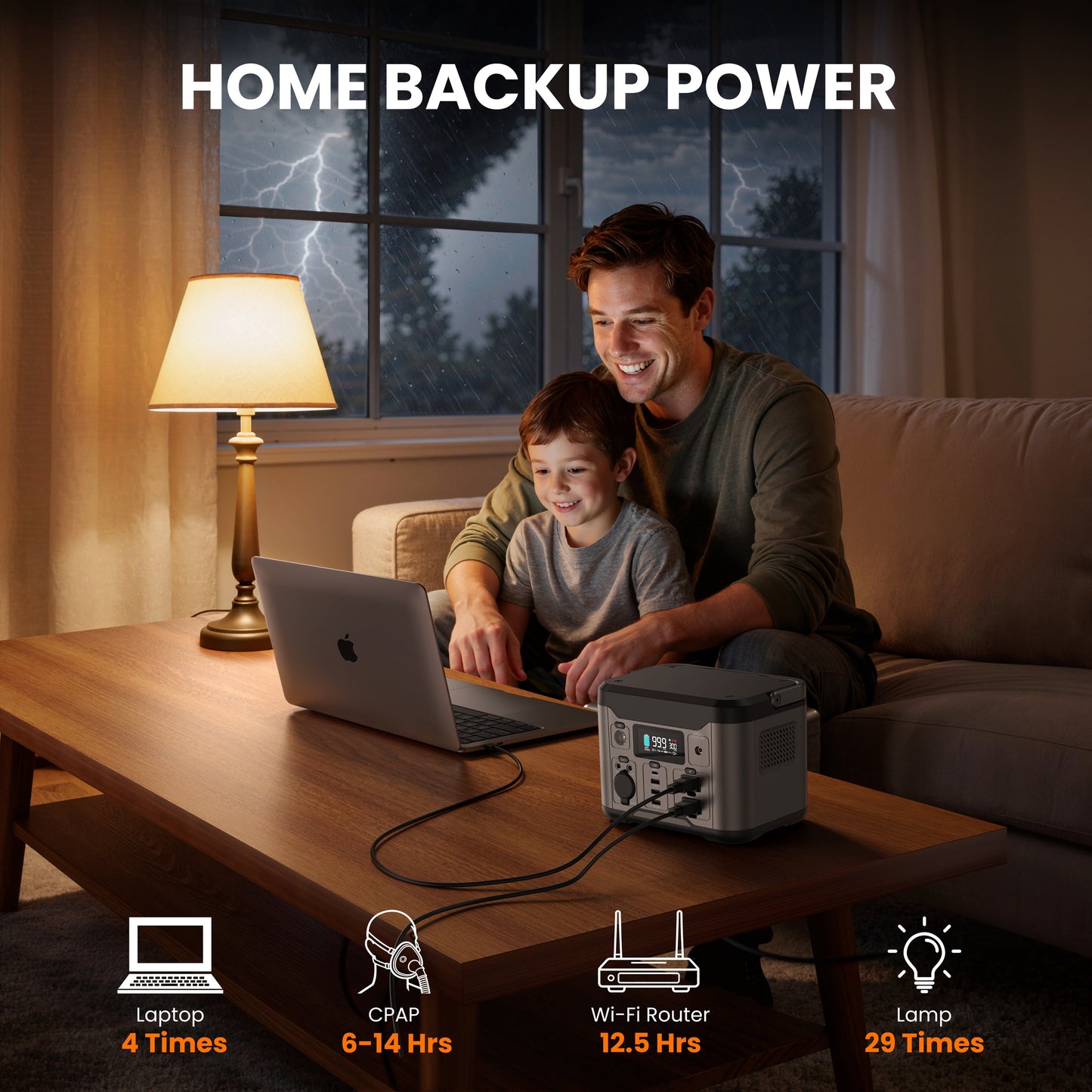 Qunler 300W 296Wh Portable Power Station, 60W PD Usb-C Backup Power Supply with Pure Sine Wave 120V AC Outlet for Outdoor Camping, Home Use and Emergencies, Gray