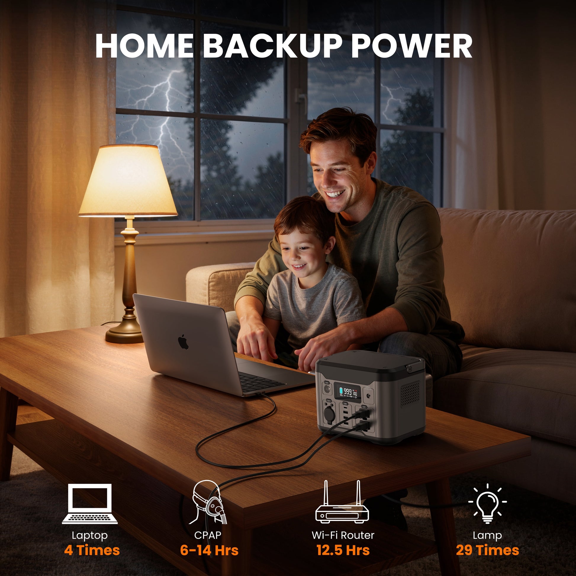 Qunler 300W 296Wh Portable Power Station, 60W PD Usb-C Backup Power Supply with Pure Sine Wave 120V AC Outlet for Outdoor Camping, Home Use and Emergencies, Gray
