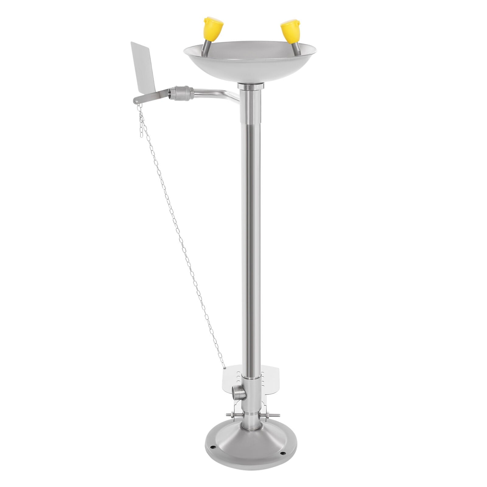 TFCFL Lab Standing Eyewash Station Stainless Steel Eye Shower Washing Unit 0.2-0.4MPa