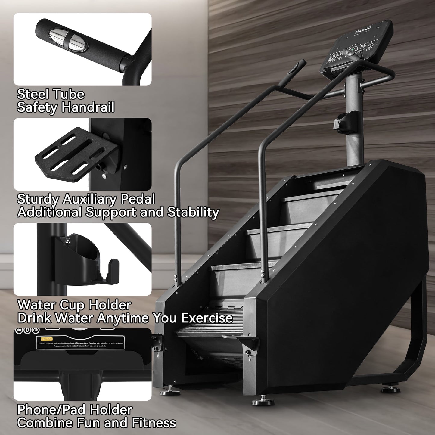 BalanceFrom Stair Climber Commercial Grade Stair Stepper Machine for Cardio and Lower Body Workouts