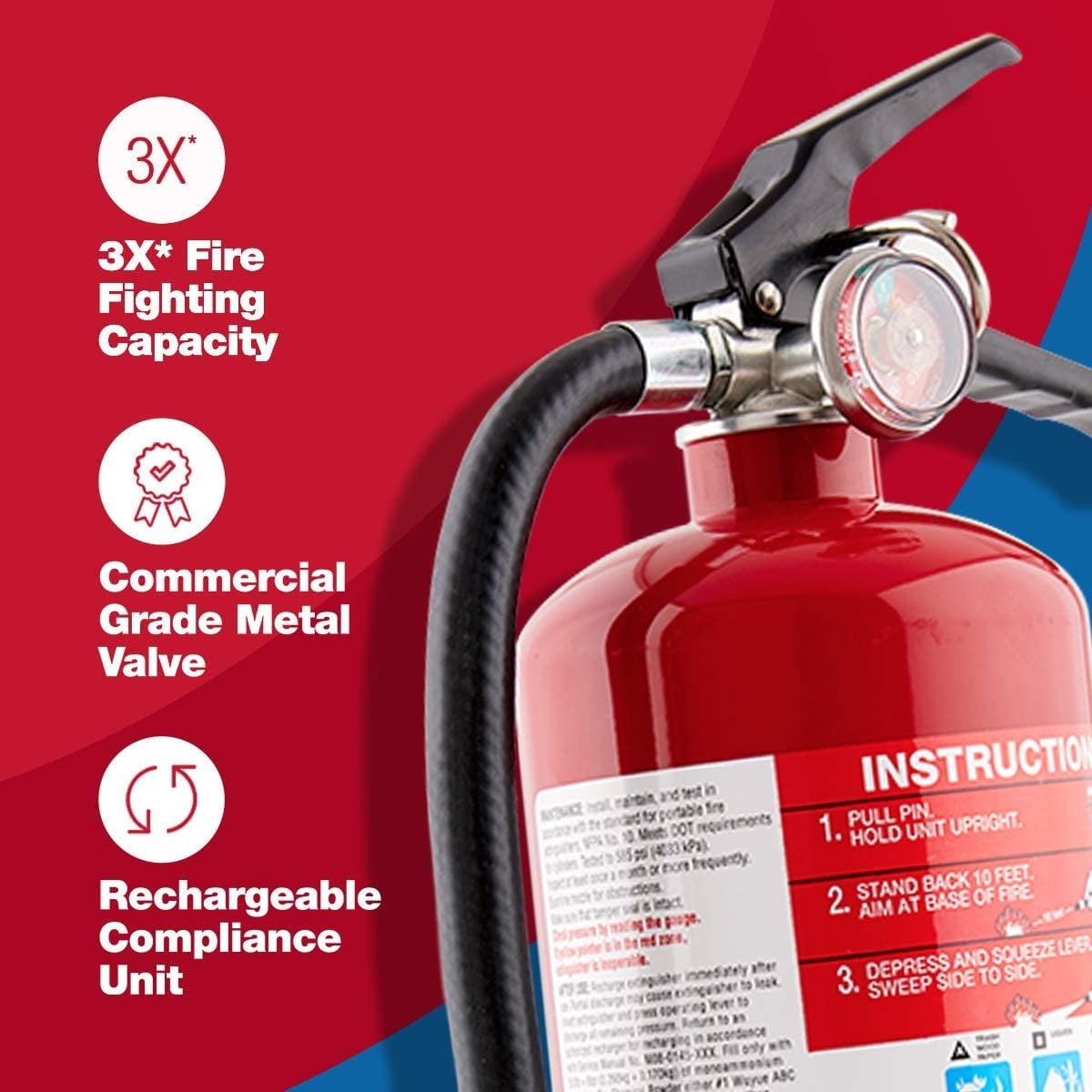2 PACK | First Alert Heavy Duty Professional Grade Fire Extinguisher, 5 lbs