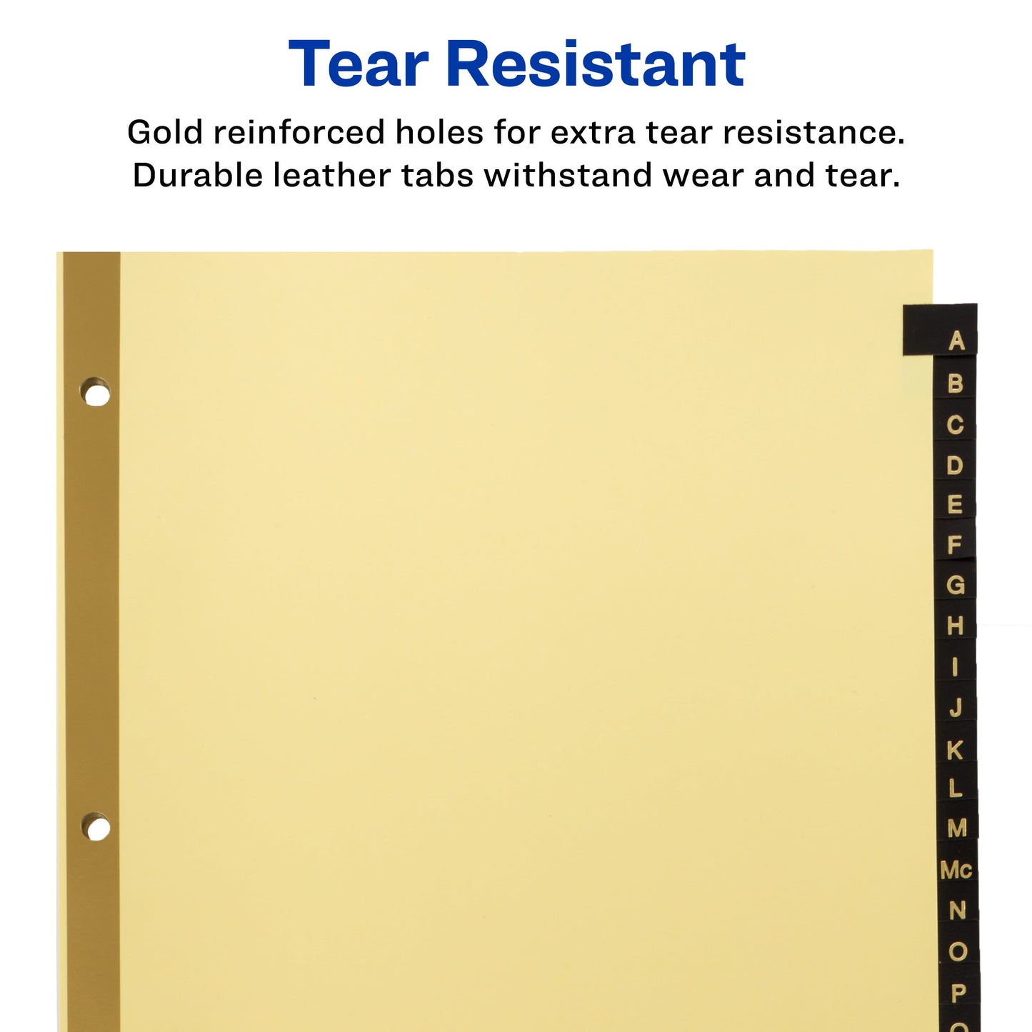 Avery A-Z Dividers, 25-Tab Set, Leather Tabs, 1 Set (11350)