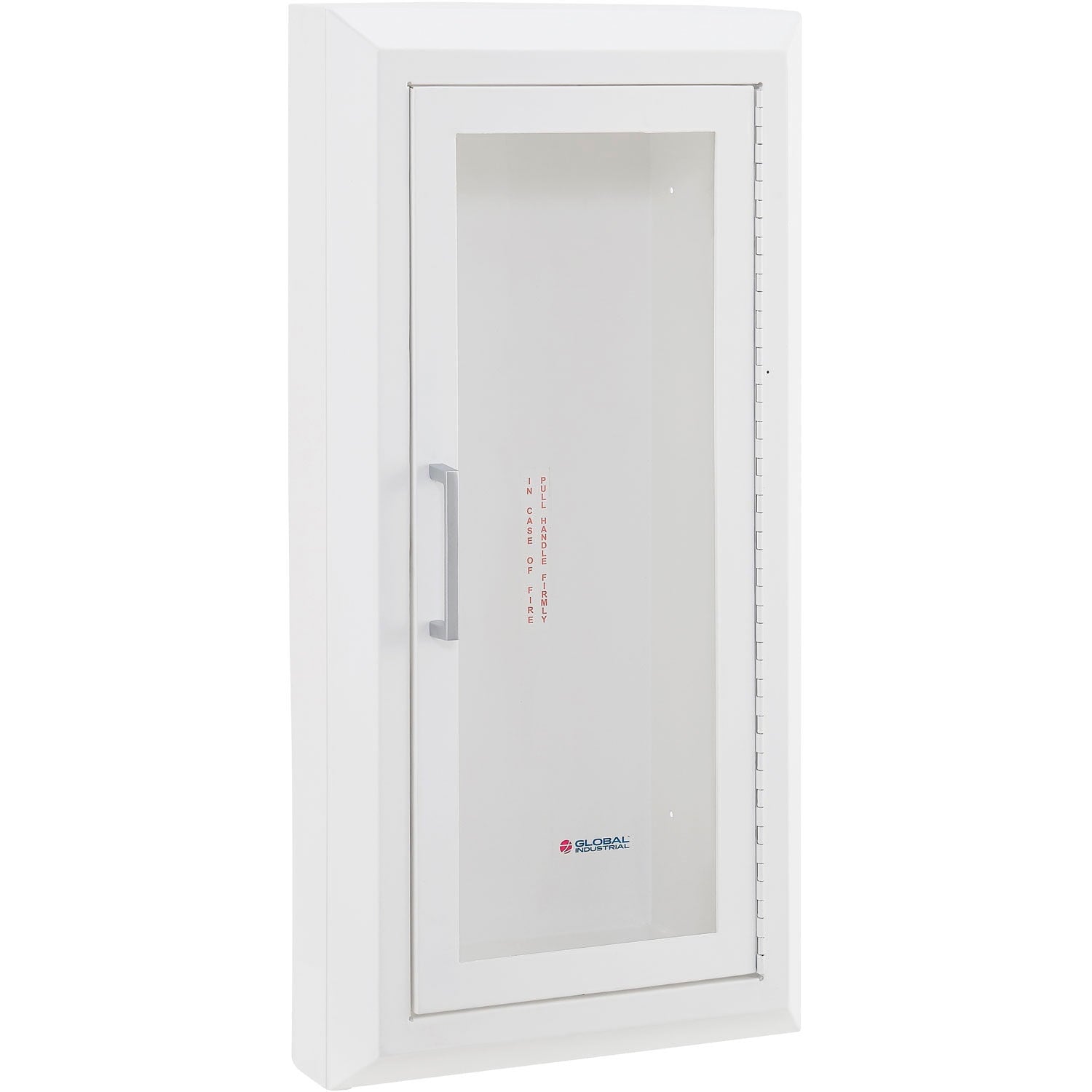 Global Industrial Fire Extinguisher Cabinet, Semi-Recessed, Fits 10 Lbs.