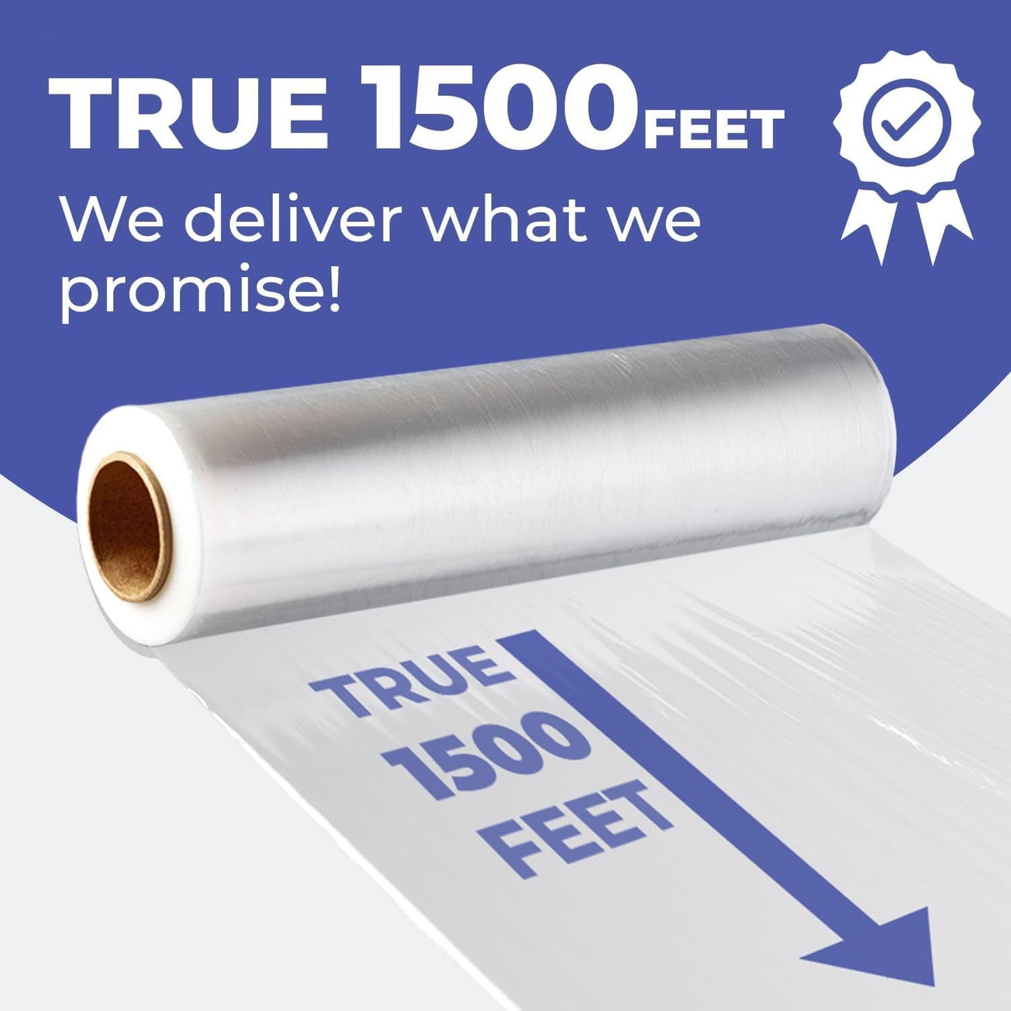 Rosmonde Plastic Stretch Wrap Bulk, 400 Pack, 18 in x 1500 ft, 80 Gauge Thick, 9.4 lbs/Roll, Heavy Duty Shrink Wrap for Moving, Storage & Warehouse Pallet Wrapping