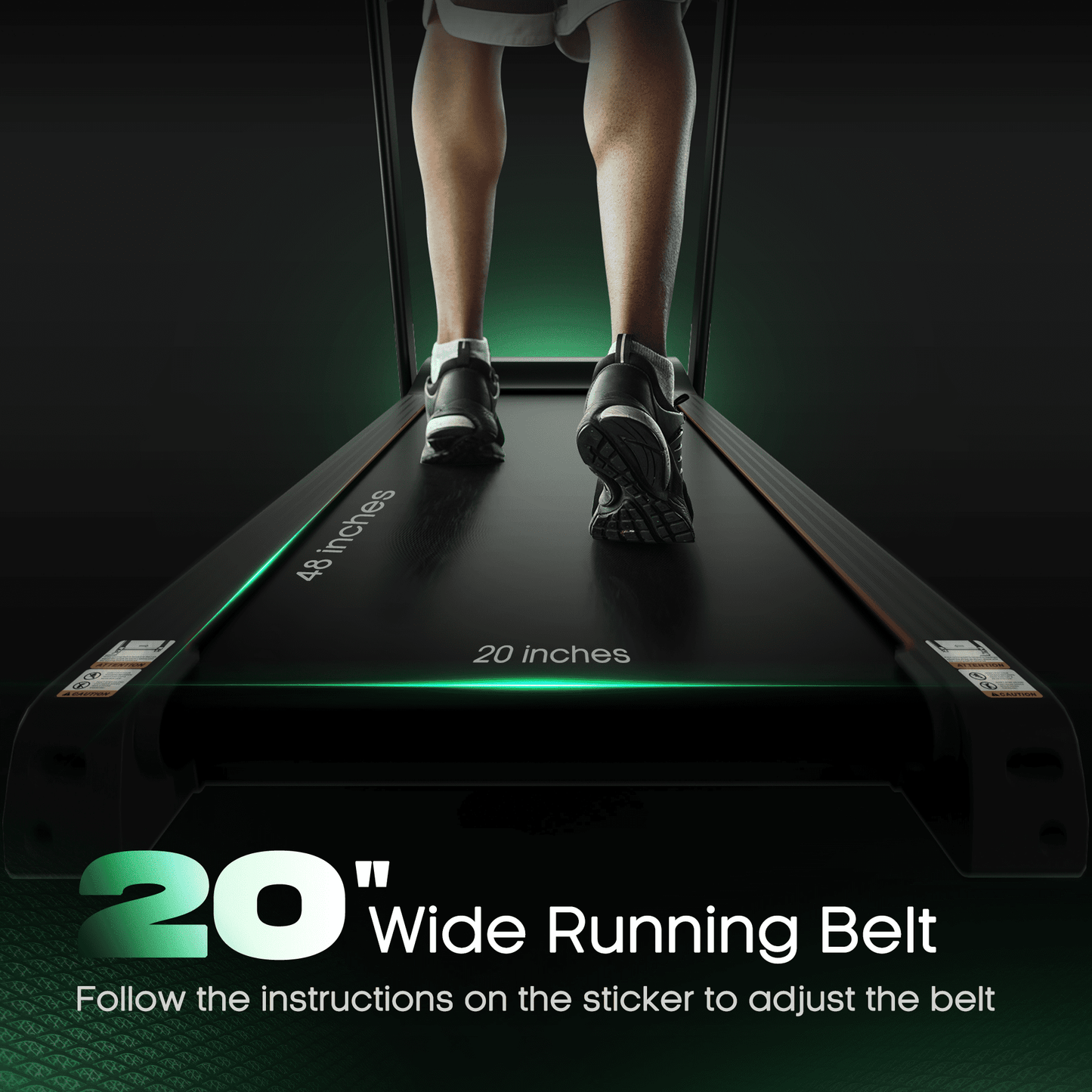 MaxKare 20" Folding Treadmill 300lbs with 15 Level Auto Incline, 3.5HP, 12MPH, Portable Foldable Treadmill with Bluetooth/Zwift App Compatible