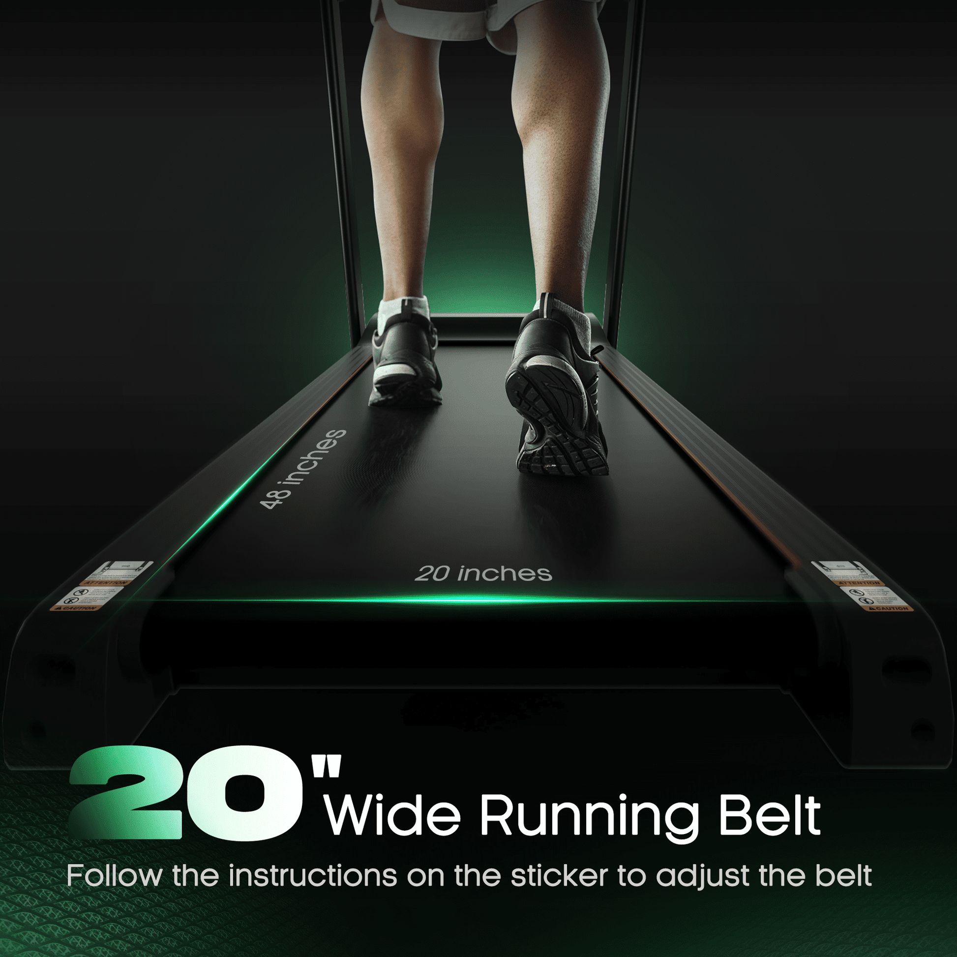 MaxKare 20" Folding Treadmill 300lbs with 15 Level Auto Incline, 3.5HP, 12MPH, Portable Foldable Treadmill with Bluetooth/Zwift App Compatible