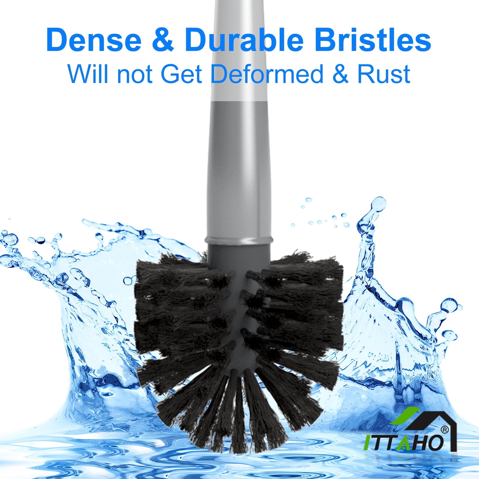 ITTAHO 2-in-1 Toilet Plunger & Toilet Bowl Brush Set, Bathroom Cleaning Tool with Holder