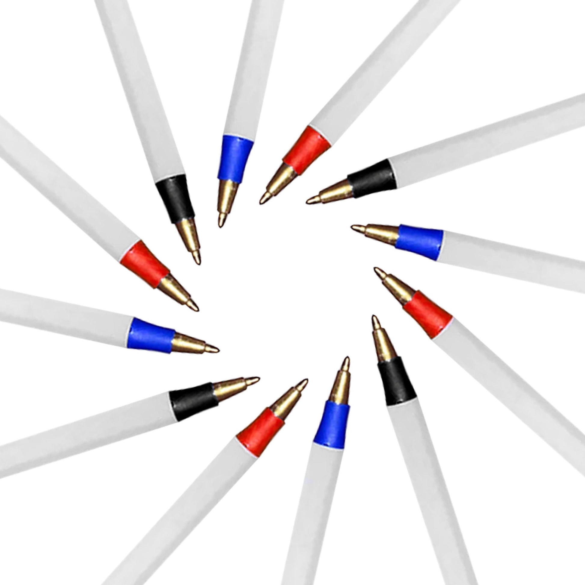 Trailmaker Ballpoint Pens Value Pack - Bulk - 500 Count, Black Blue Red Ink