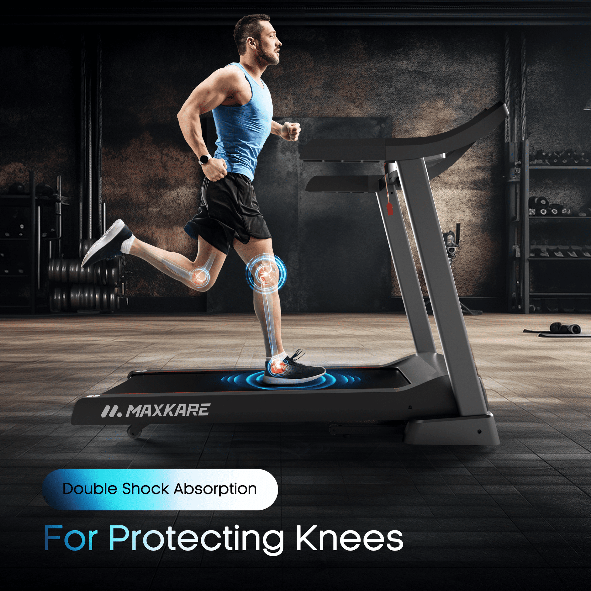 MaxKare 20" Folding Treadmill 300lbs with 15 Level Auto Incline, 3.5HP, 12MPH, Portable Foldable Treadmill with Bluetooth/Zwift App Compatible
