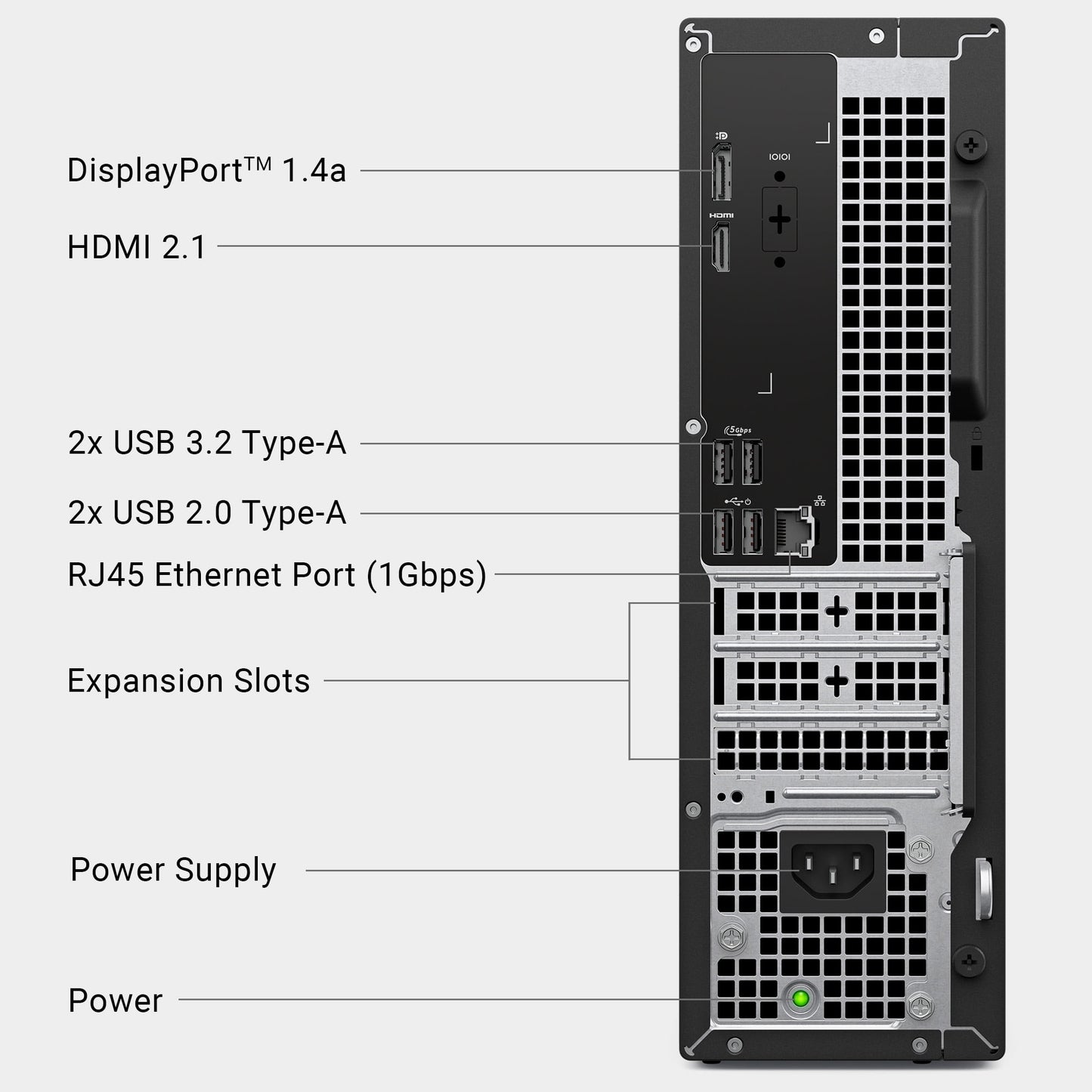 Dell Slim Desktop ECS1250 - Intel Core Ultra 7-265 Processor, Intel UHD Graphics, 16GB DDR5 5600MT/s Memory, 512GB M.2 SSD