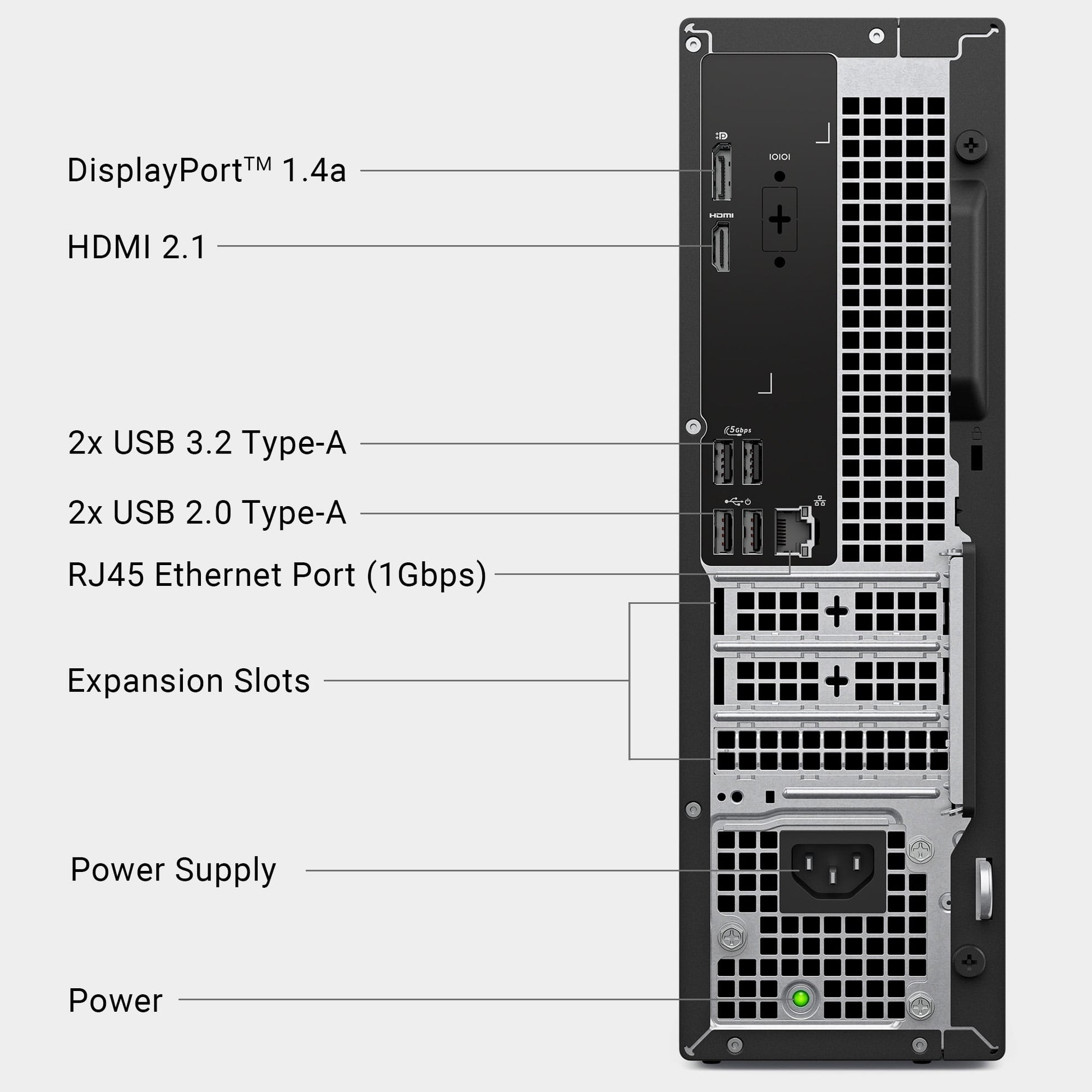 Dell Slim Desktop ECS1250 - Intel Core Ultra 7-265 Processor, Intel UHD Graphics, 16GB DDR5 5600MT/s Memory, 512GB M.2 SSD