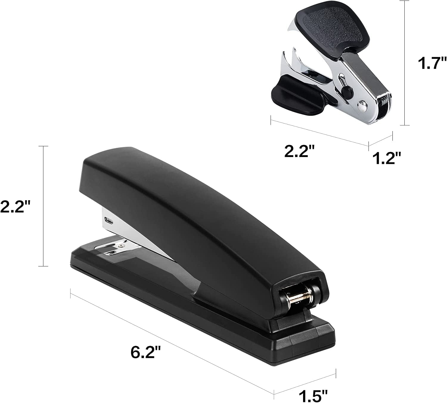 Deli Stapler, Desktop Stapler, Office Stapler, 20 Sheet Capacity, Includes 1000 Staples and Staple Remover, Black
