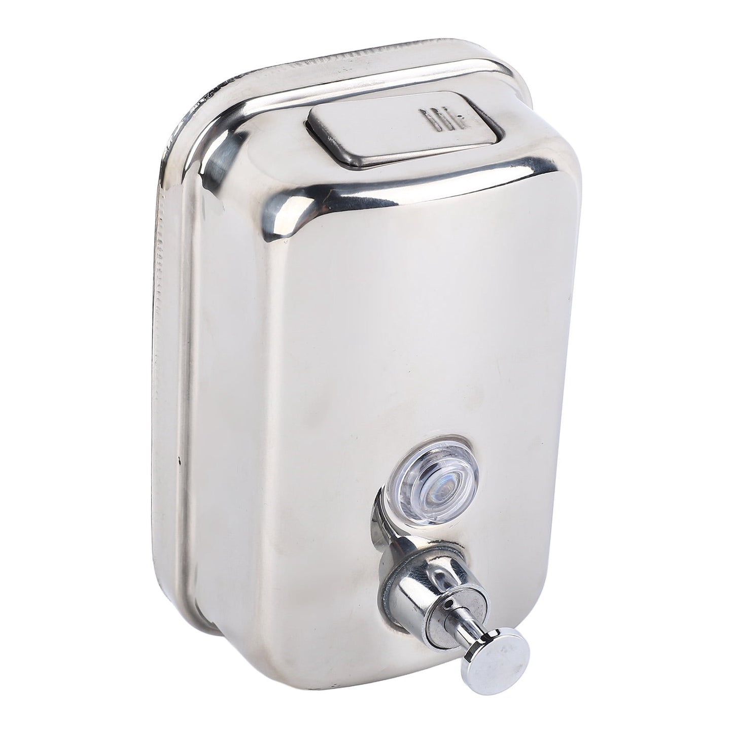 UsilkU Stainless Steel Wall Mounted Manual Soap Dispenser for Commercial & Hotel Restrooms, 16.9 oz / 500 ml