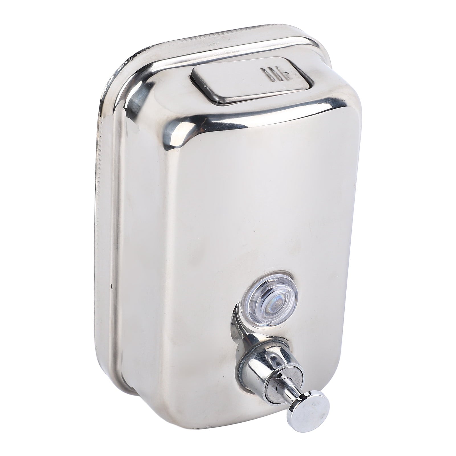 UsilkU Stainless Steel Wall Mounted Manual Soap Dispenser for Commercial & Hotel Restrooms, 16.9 oz / 500 ml