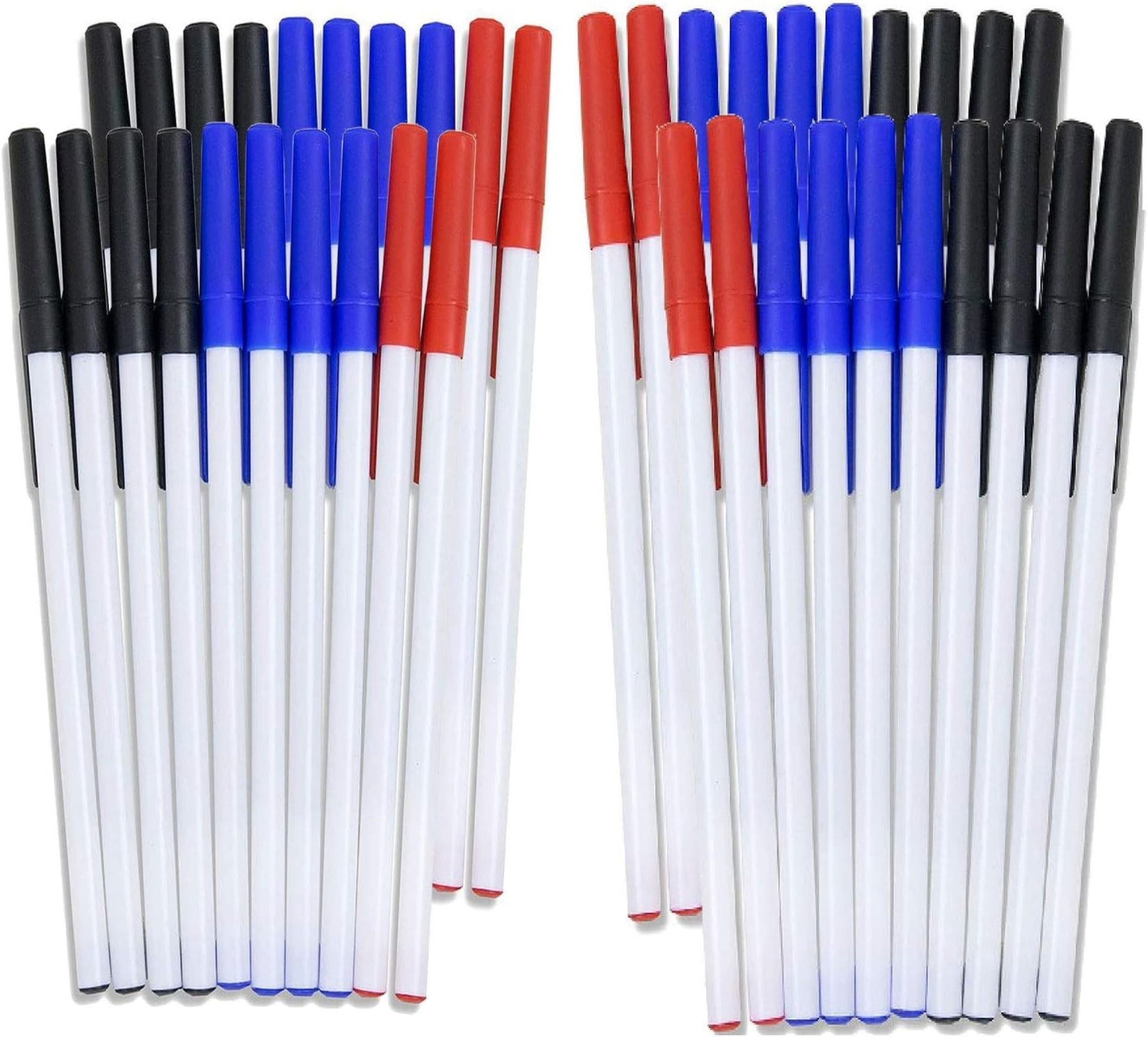 Trailmaker Ballpoint Pens Value Pack - Bulk - 500 Count, Black Blue Red Ink