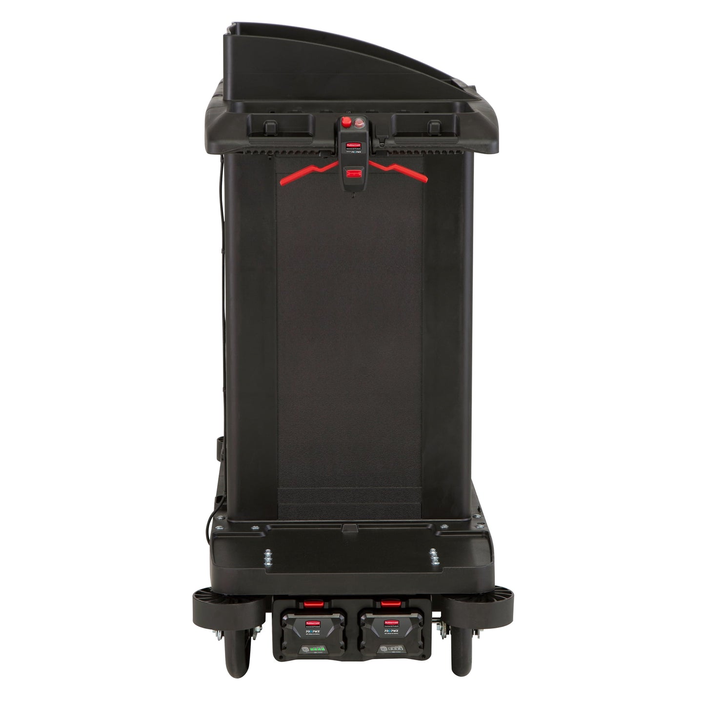 Rubbermaid Commercial Executive Full-Size Housekeeping Cart with Adjustable Shelves and Durable Wheels, Black