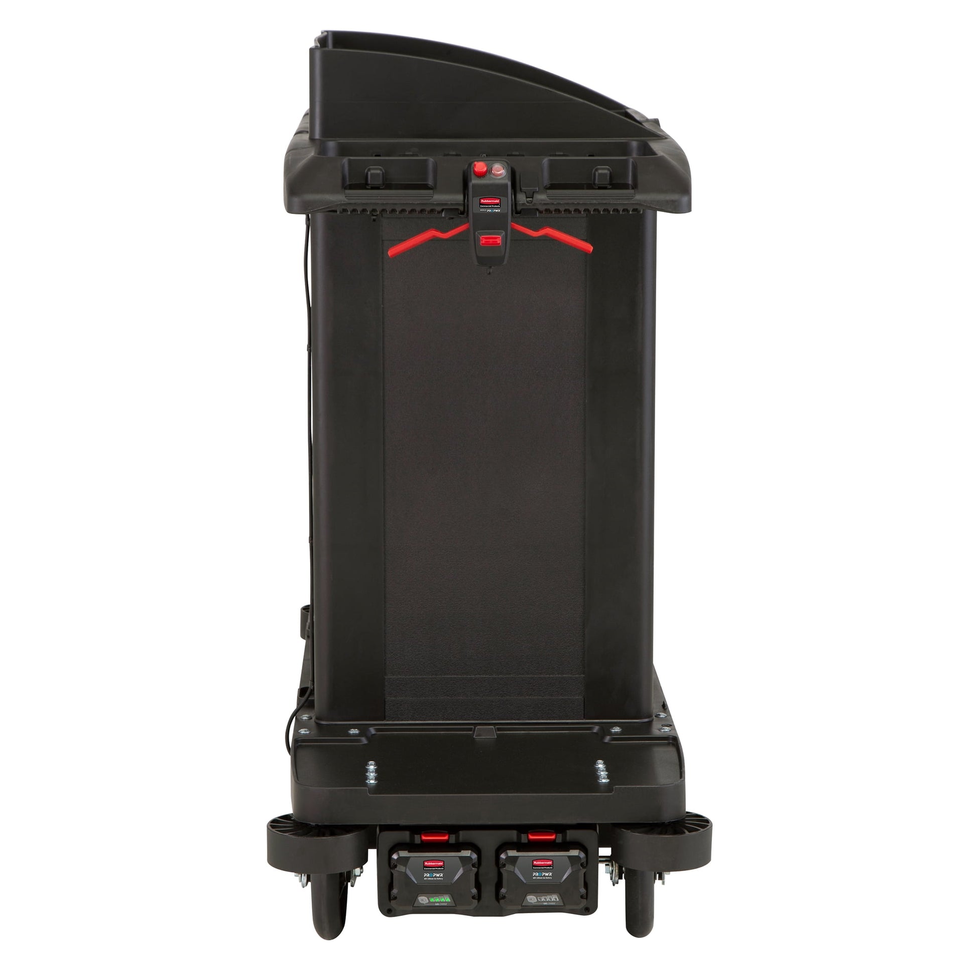 Rubbermaid Commercial Executive Full-Size Housekeeping Cart with Adjustable Shelves and Durable Wheels, Black