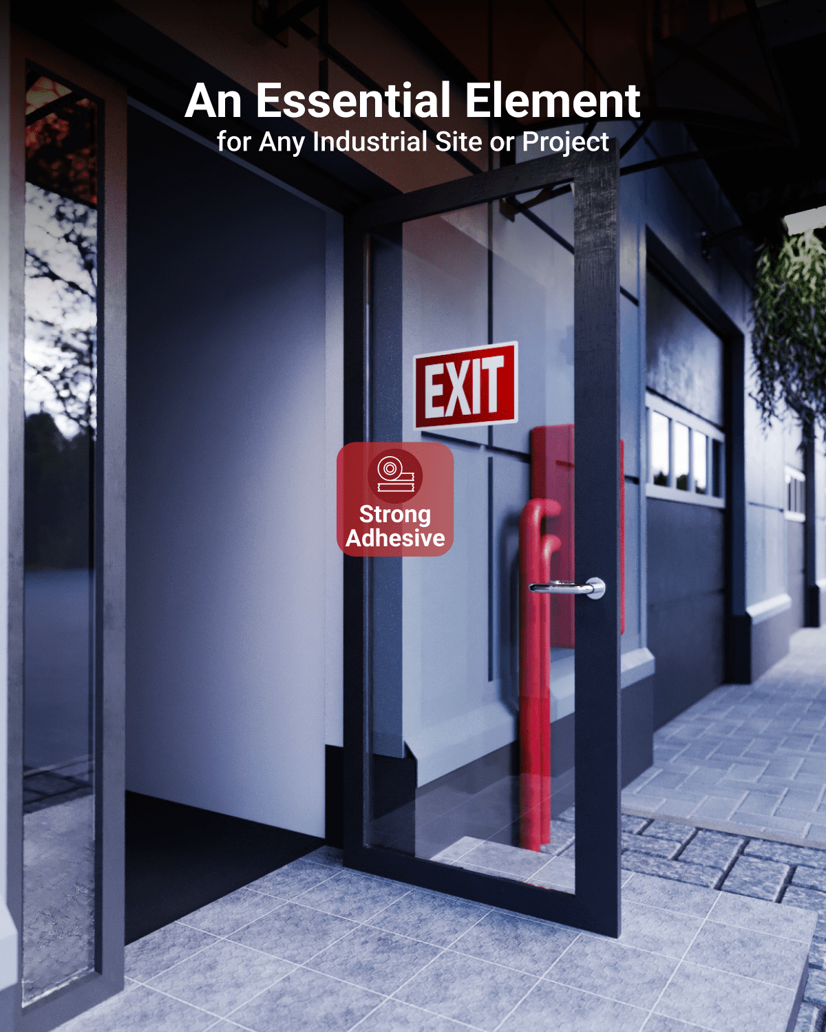 Sunco 6 Pack Photoluminescent Exit Signs, Glow In The Dark Emergency Sign, Non-Electrical, Adhesive Backing, Fade Resistant, Waterproof, Tear Resistant, Up to 50FT Visibility.