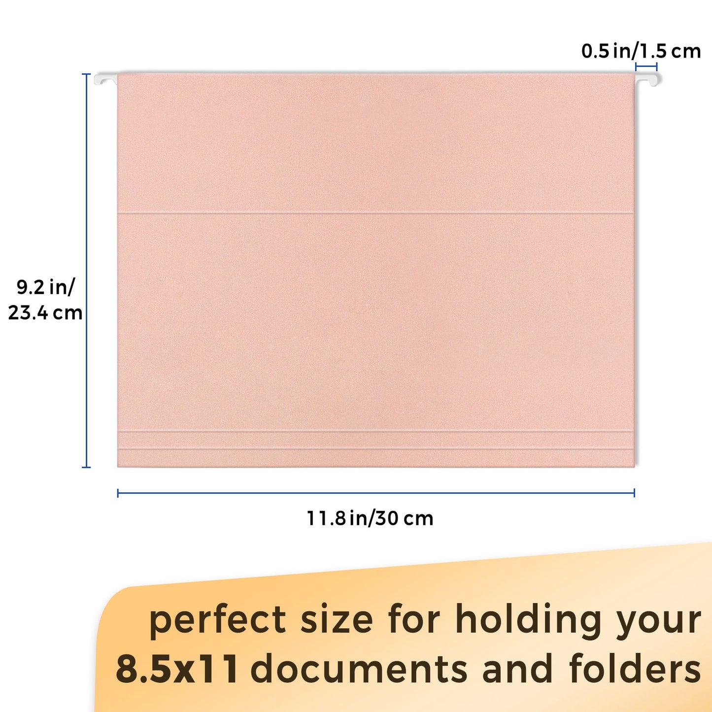 SUNEE 25 pack Pastel Colors Hanging File Folders with 1/5-cut Tabs