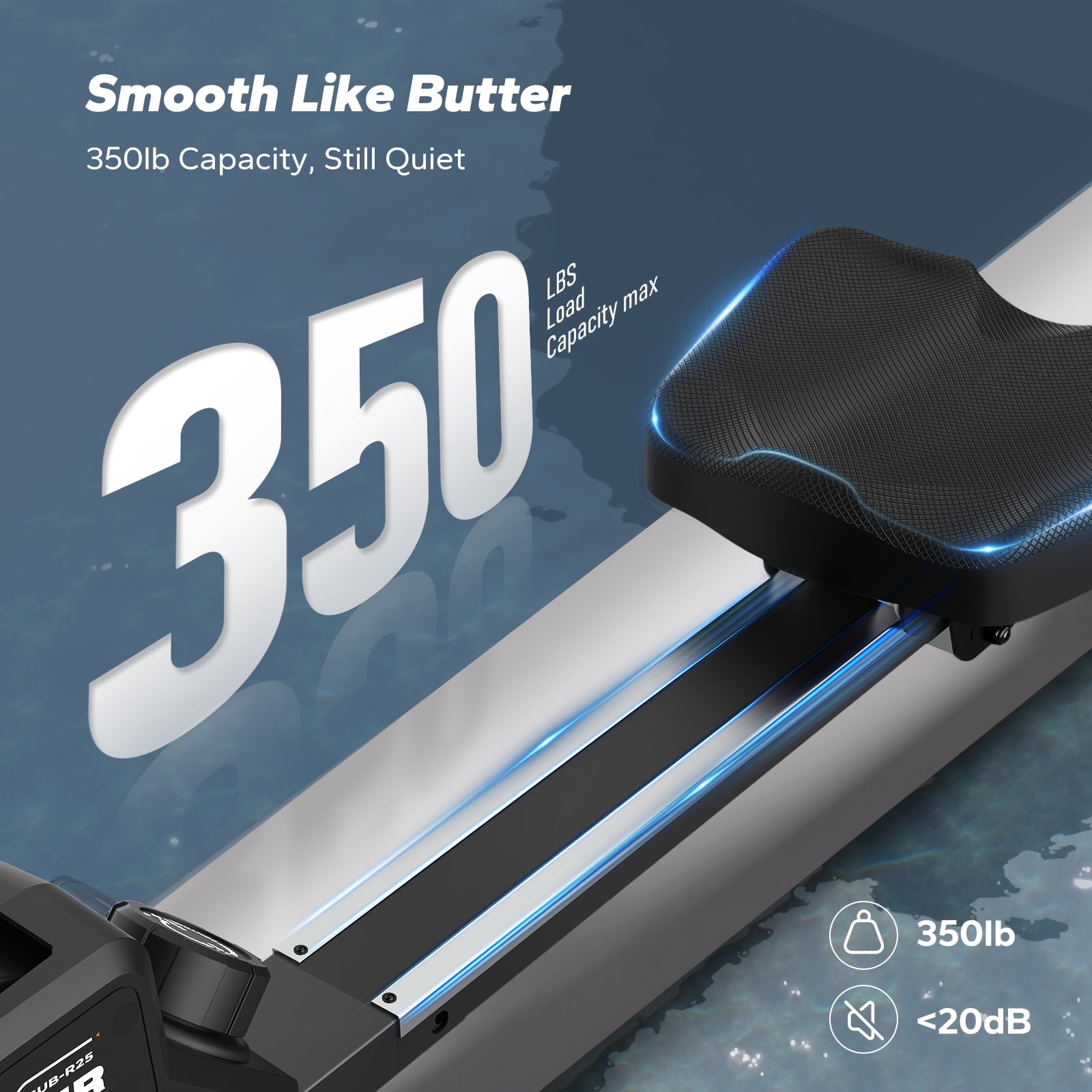 MERACH Magnetic Rowing Machine with 16 Levels, 350 lbs Weight Capacity, Silent Operation, Bluetooth App Support for Full-Body Home Fitness & Weight Loss