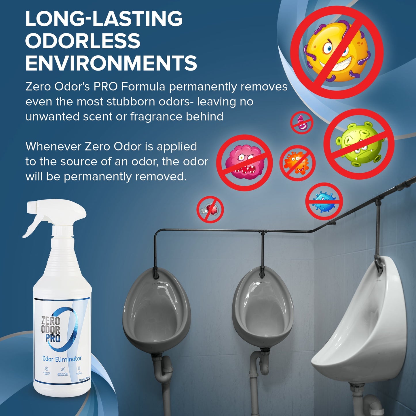 Zero Odor Commercial Odor Eliminator Spray Smell Remover Air & Surface Deodorizer Couch Carpet 32 oz